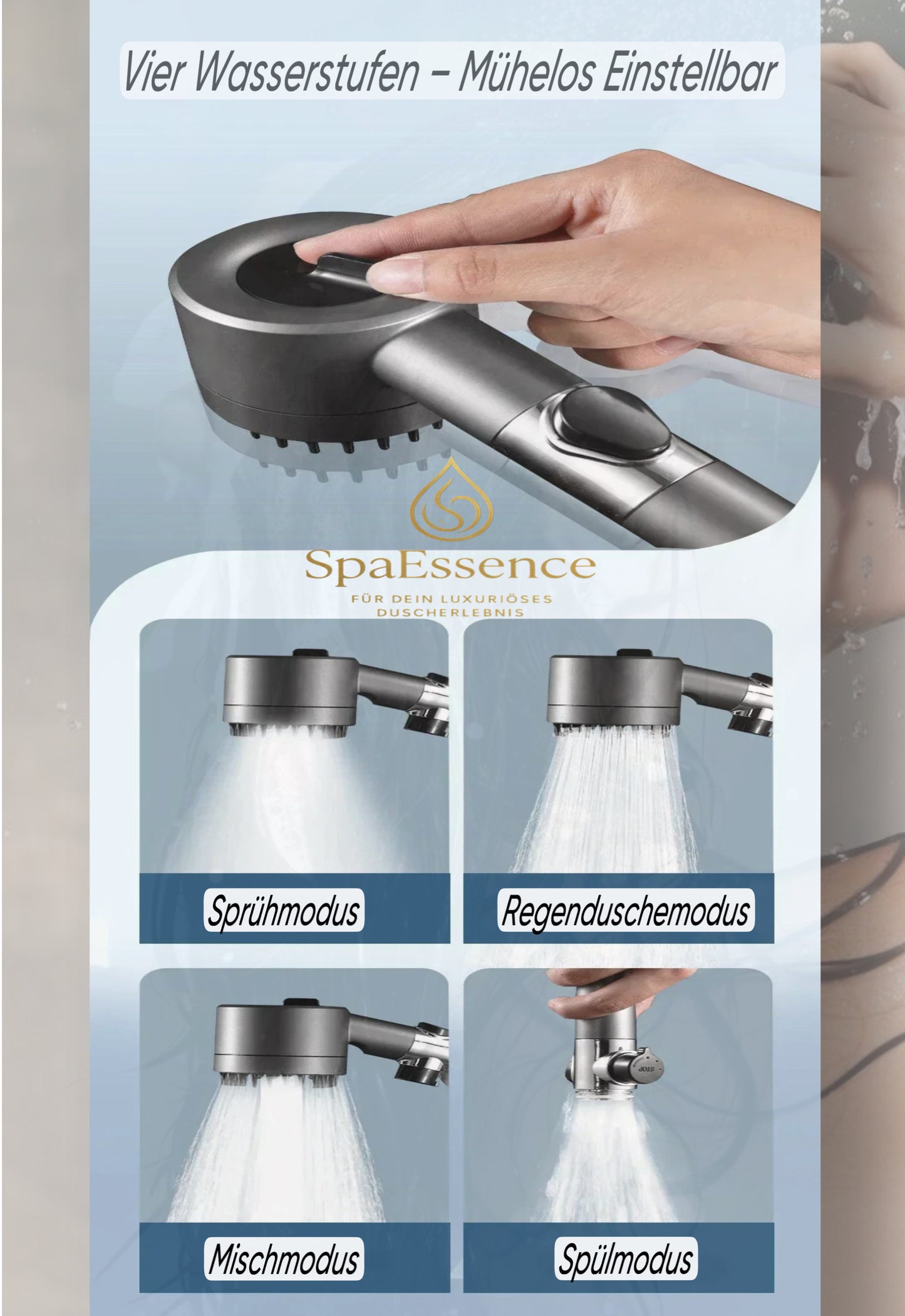 SpaEssence Duschkopf – Für dein luxuriöses Duscherlebnis